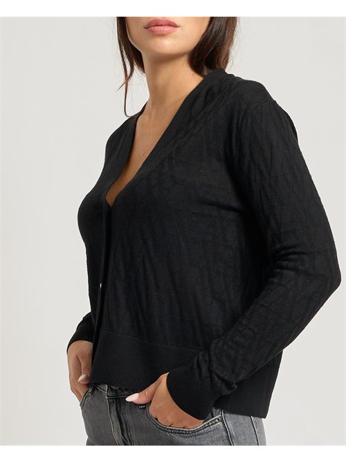 Cardigan donna AX con logo lettering ARMANI EXCHANGE | XW001315-AF16619FC101